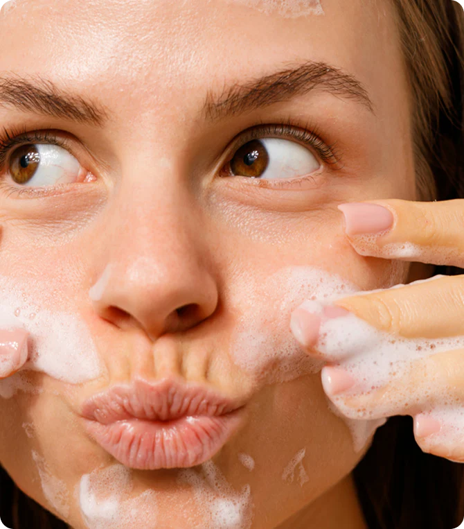 Skincare cleansing routine